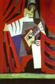 Punchinelle con guitarra ante el telón 1919 Pablo Picasso